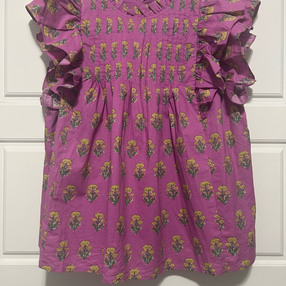 Avara Floral Ruffle Blouse